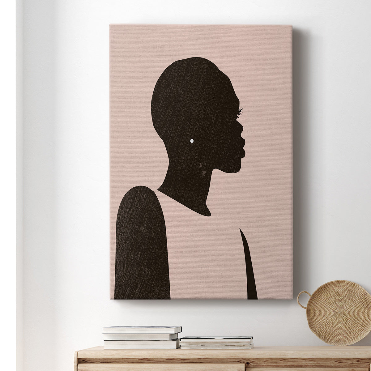 Pink Silhouette II Premium Gallery Wrapped Canvas - Ready to Hang