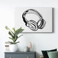 Headphones Sketch Premium Gallery Wrapped Canvas - Ready to Hang