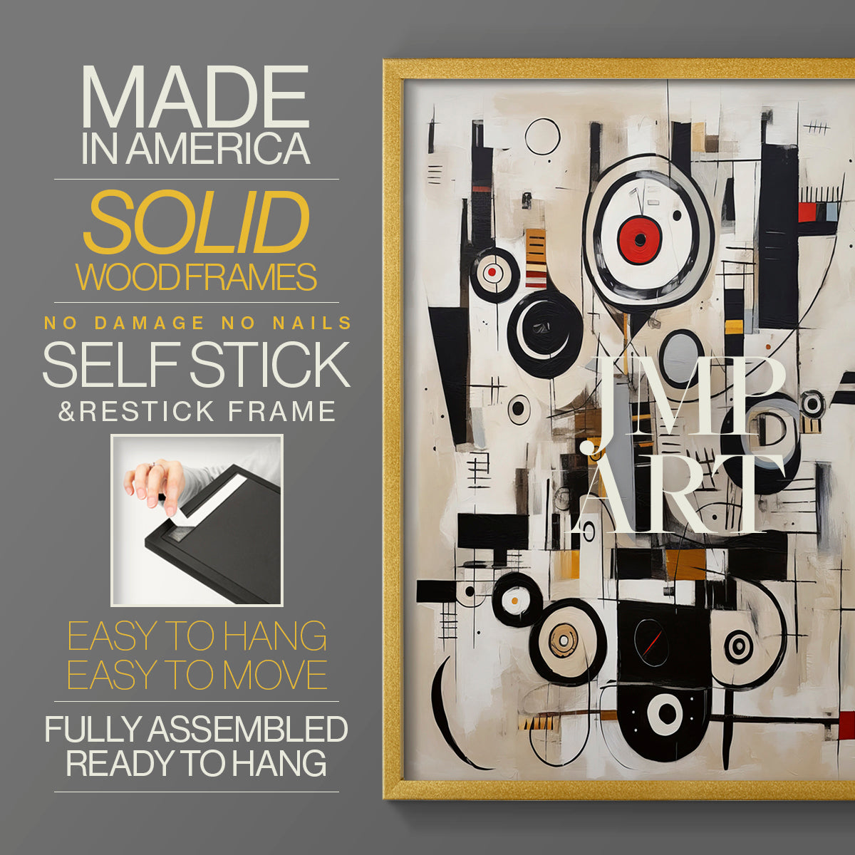 Abstract Series CLXVIII - Restickable Framed Art Set