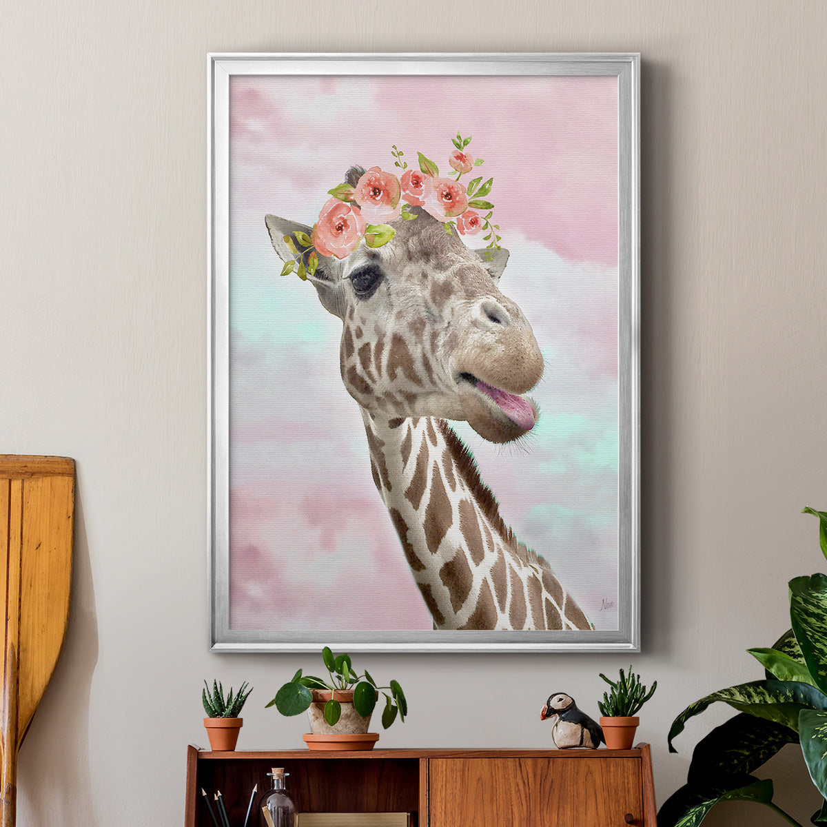 Floral Fun I - Modern Framed Canvas Print