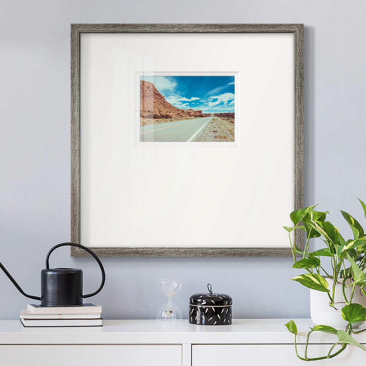New Mexico Drive II - Double Matboard Framed Print