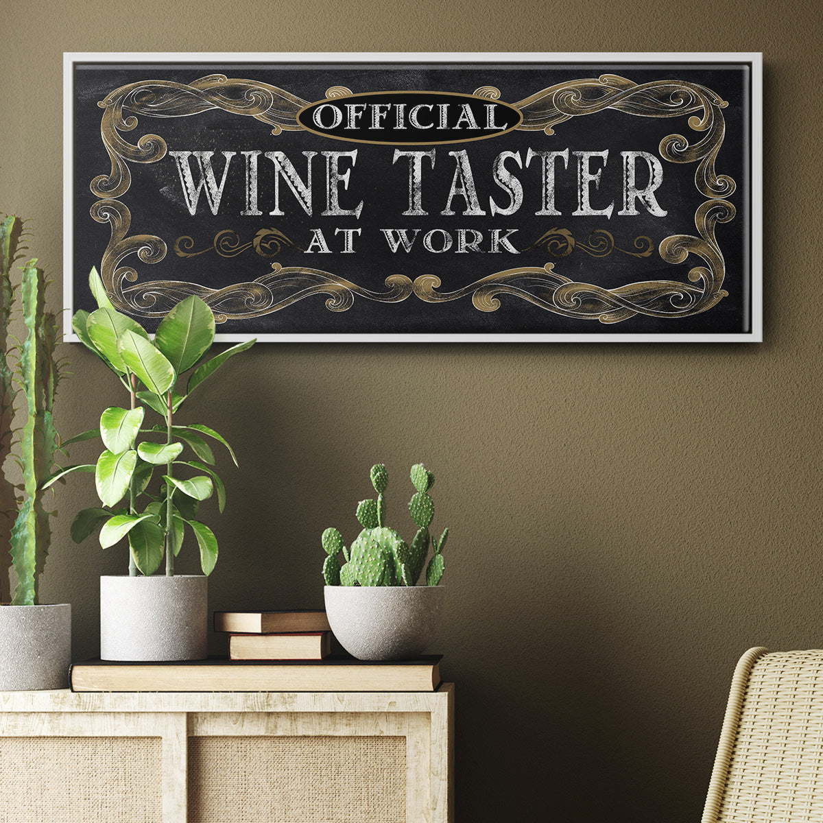 Wine Taster - Floater Framed Canvas Print
