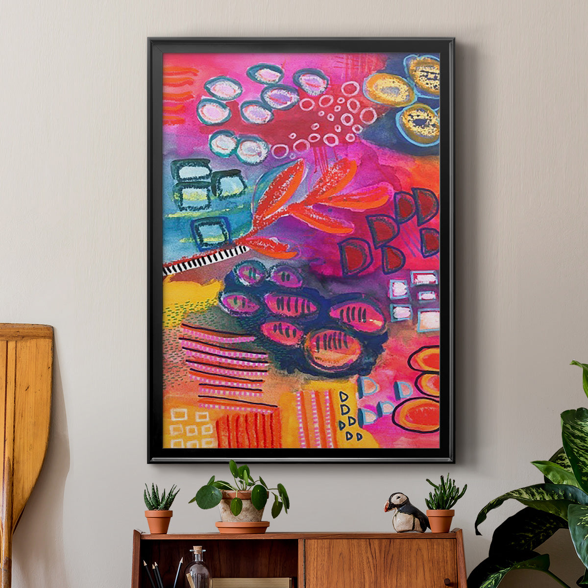 Vivaciously Changing I - Modern Framed Canvas Print