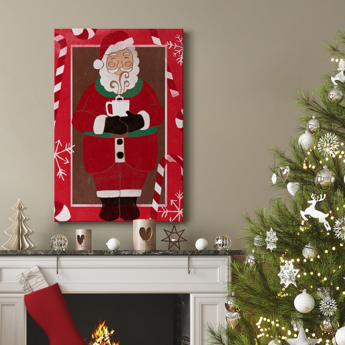 Cozy Cocoa Christmas Collection B - Gallery Wrapped Canvas