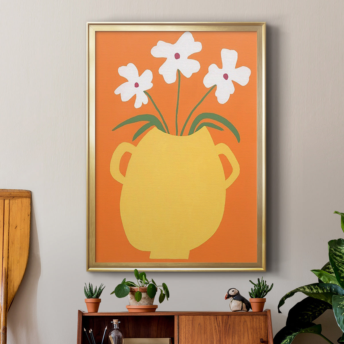 Modern Blooms II - Modern Framed Canvas Print