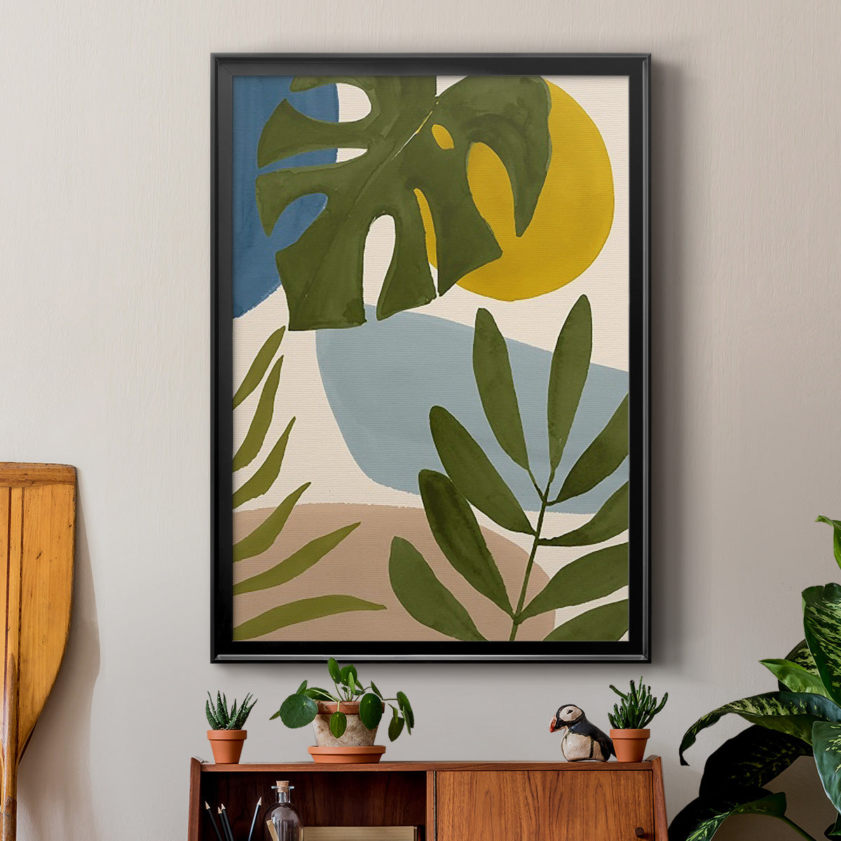 Tropica Tumble I - Modern Framed Canvas Print