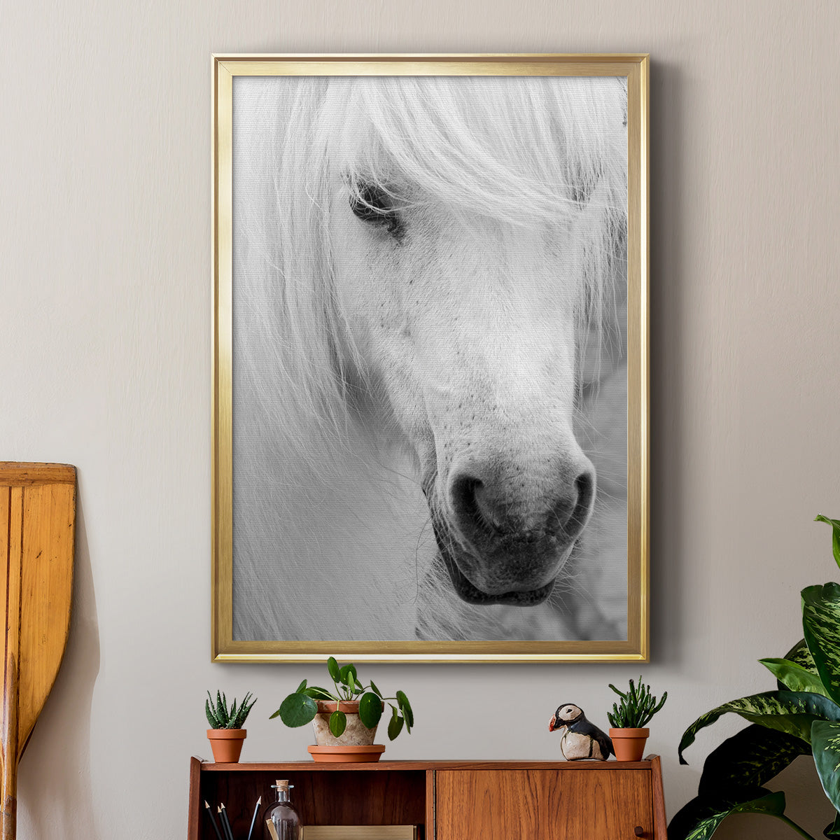 Island Pony I - Modern Framed Canvas Print