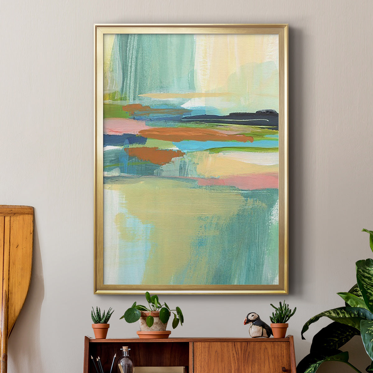 Radiant Horizon I - Modern Framed Canvas Print