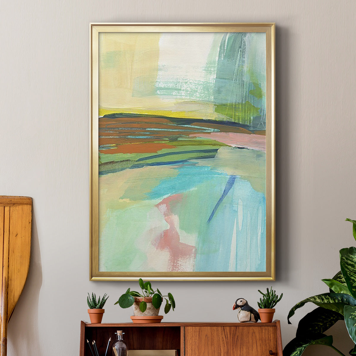 Radiant Horizon IV - Modern Framed Canvas Print