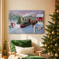 Pale Winter Nativity Hearth - Canvas Art Print