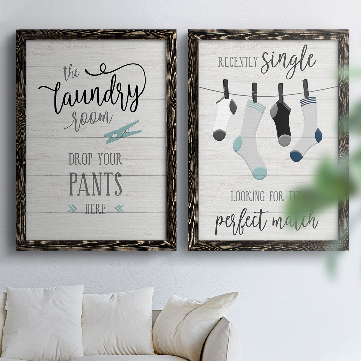 Drop Your Pants - Premium Framed Canvas 2 Piece Set - Ready to Hang