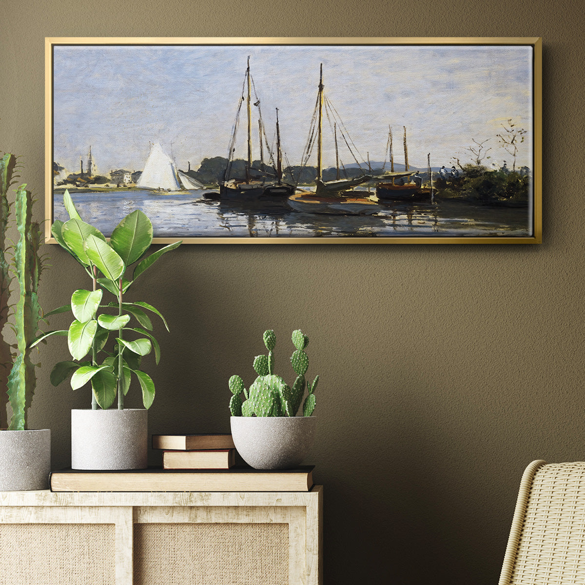 Pleasure Boats, 1872 - Floater Framed Canvas Print