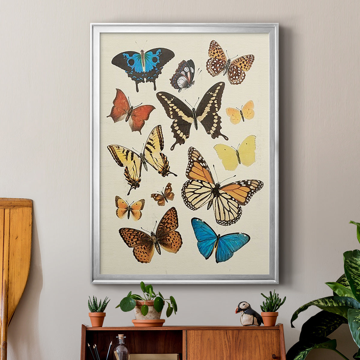 Collected Flutter II - Modern Framed Canvas Print