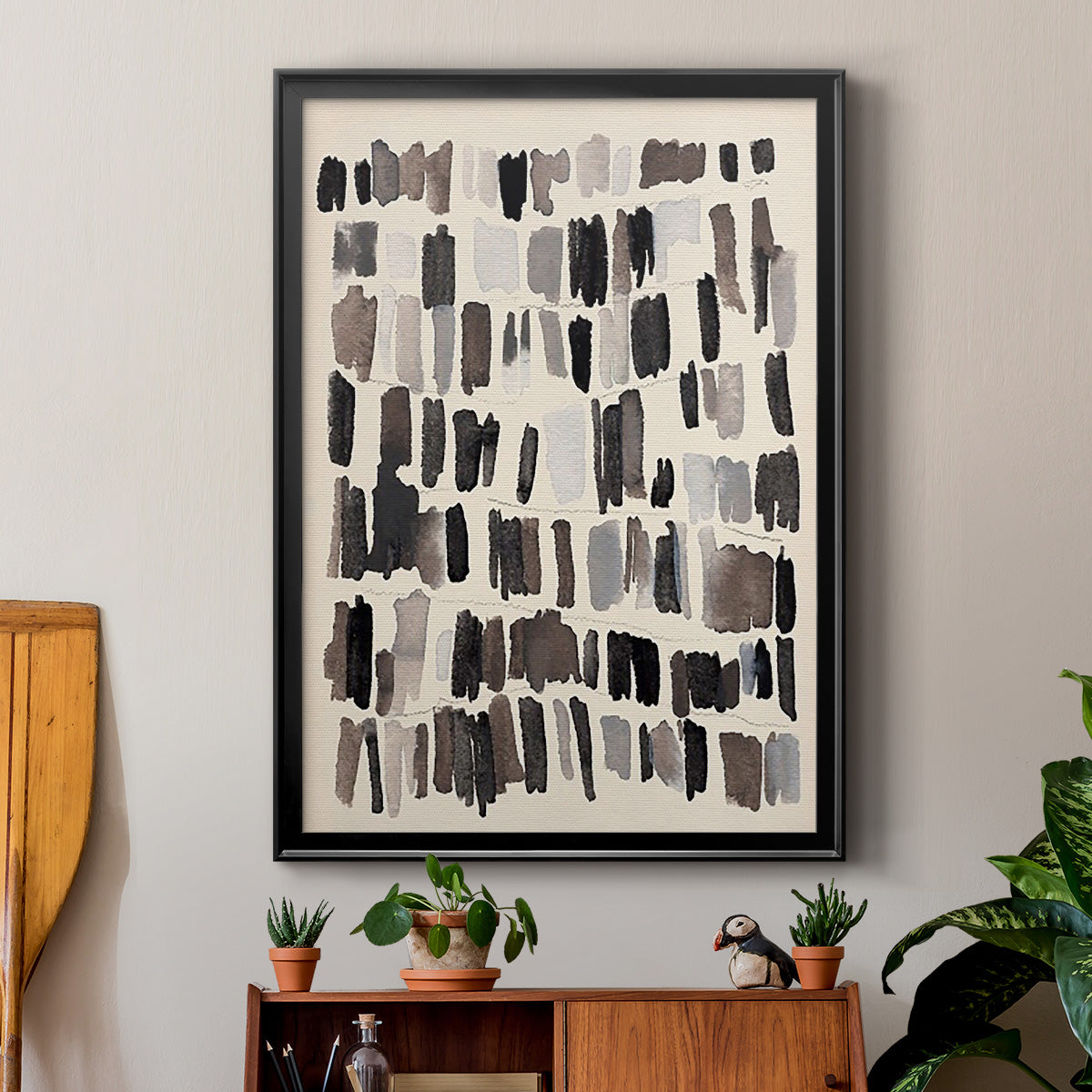 Chalk and Flint IV - Modern Framed Canvas Print