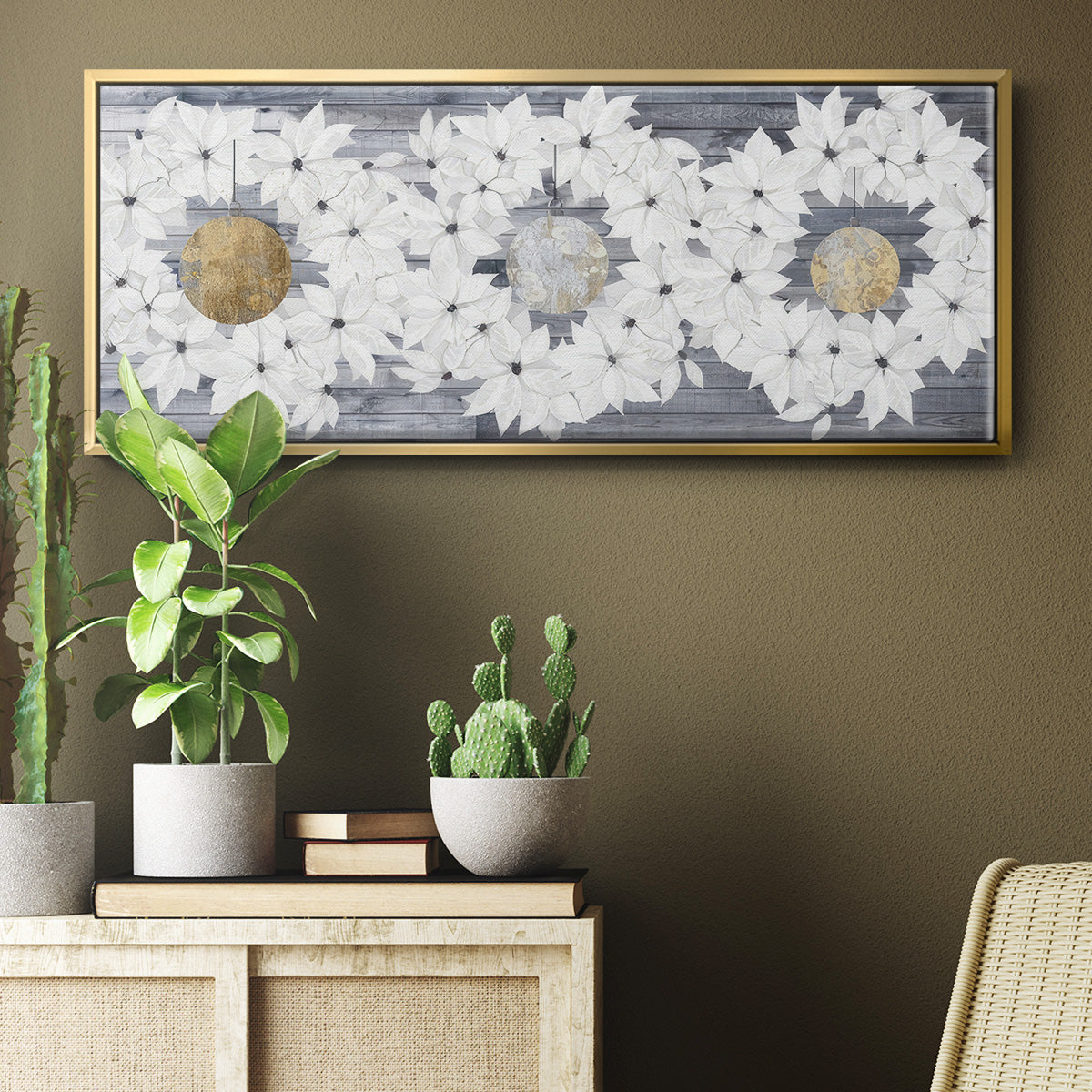 Sophisticated Christmas Collection H - Floater Framed Canvas Print