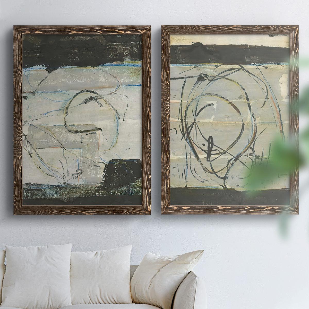 Continuing Energy I - Premium Framed Canvas 2 Piece Set - Ready to Hang