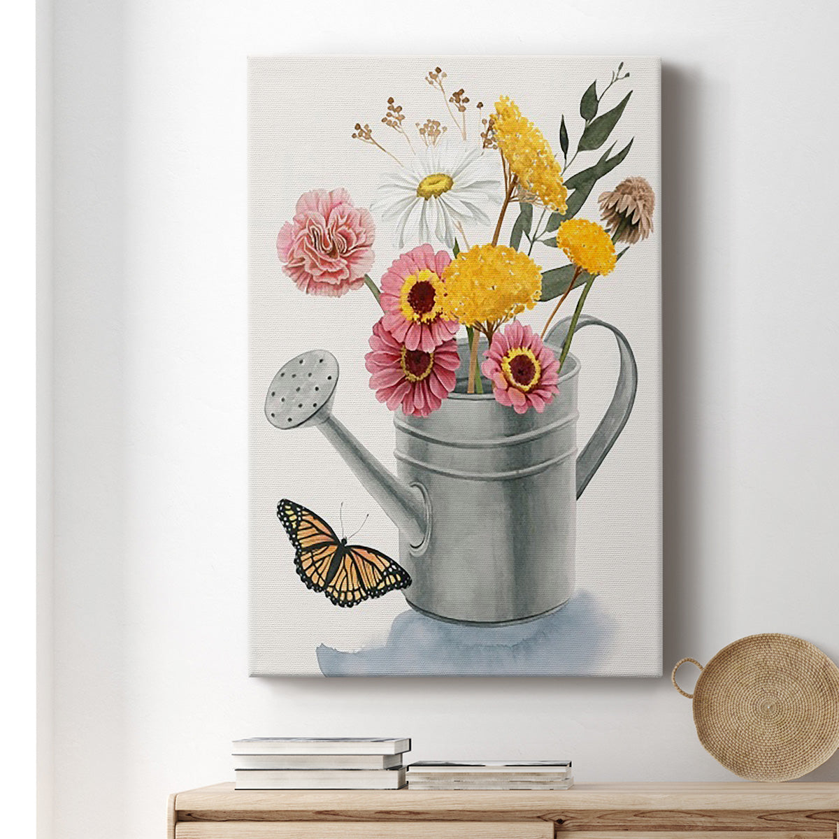 Watering Can Bouquet I Premium Gallery Wrapped Canvas - Ready to Hang