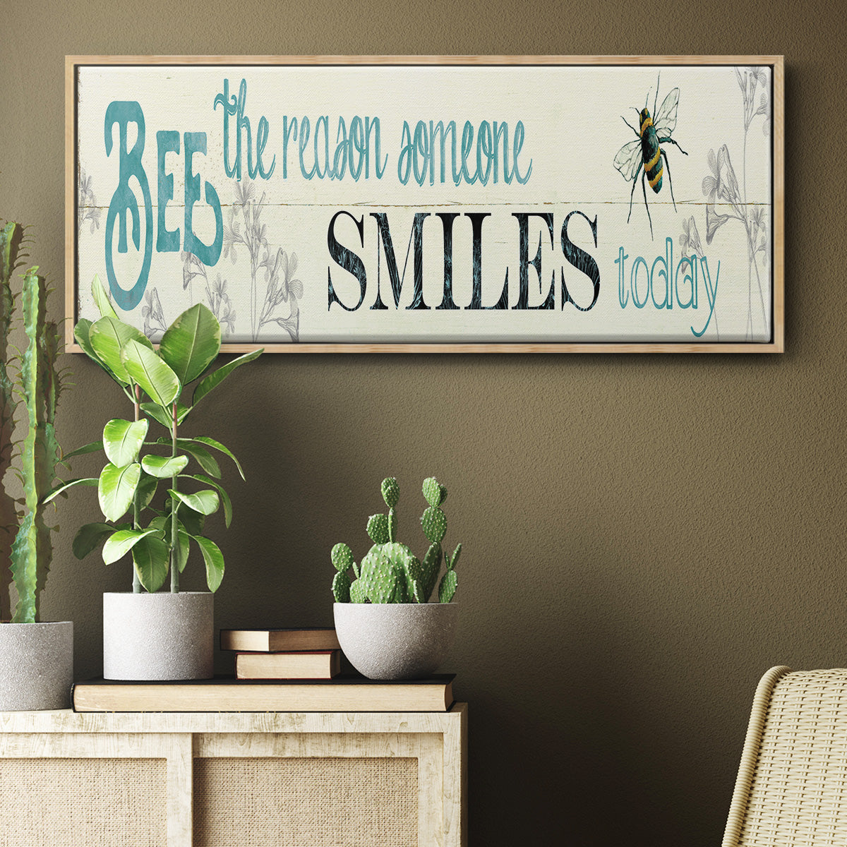 Bee The Reason - Floater Framed Canvas Print