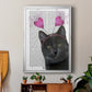 Black Cat Valentines - Modern Framed Canvas Print