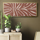 Terra Cotta Block Palms III - Floater Framed Canvas Print