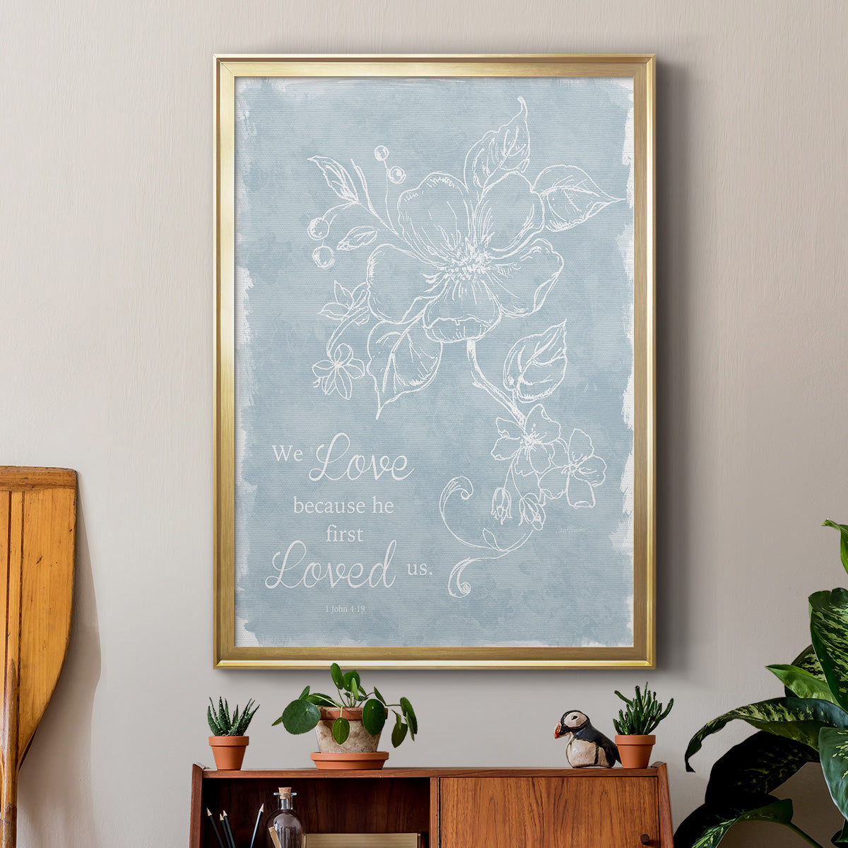 Loved Us First - Modern Framed Canvas Print