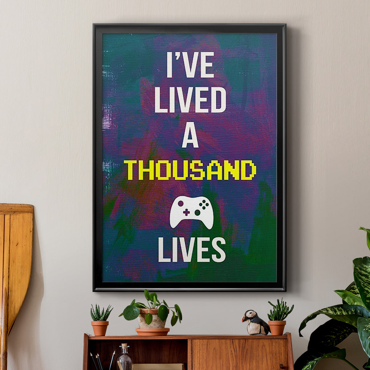 Gamer at Play I - Modern Framed Canvas Print