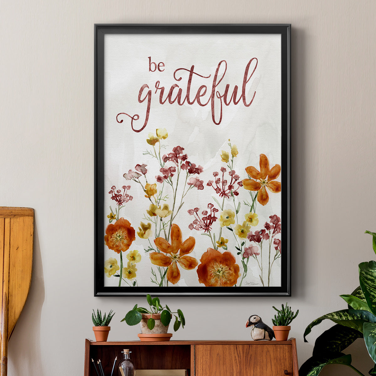 Grateful Catalina Bouquet - Modern Framed Canvas Print
