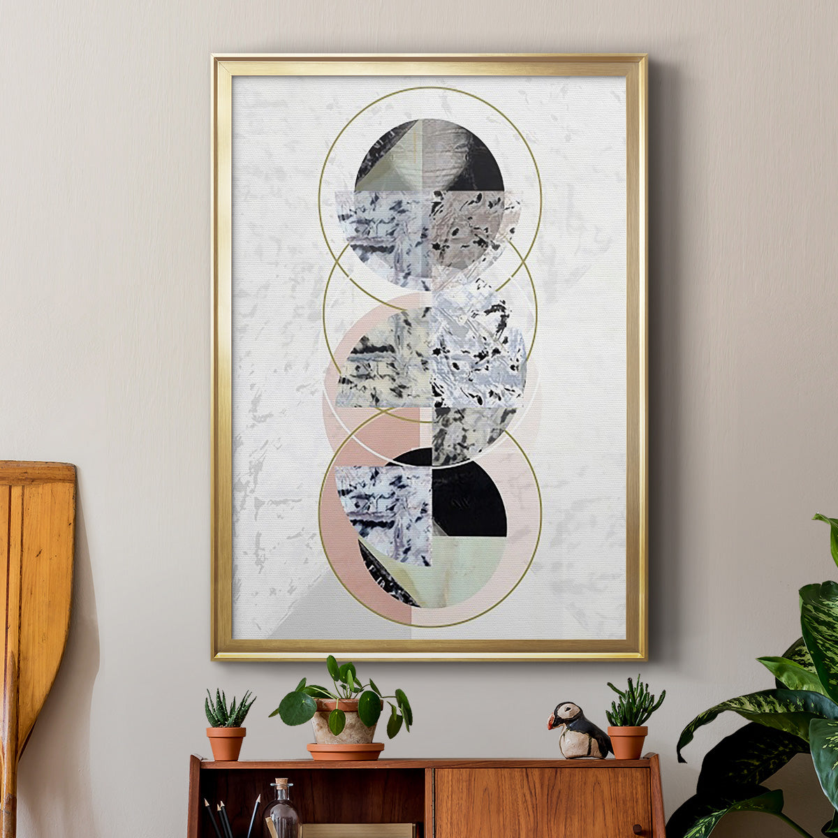 Inner Circles II - Modern Framed Canvas Print