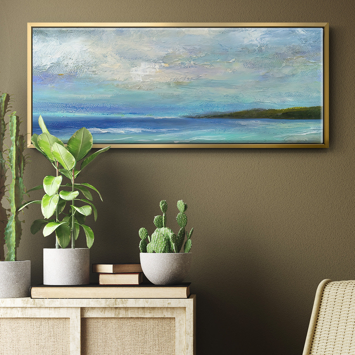 Island Inlet - Floater Framed Canvas Print