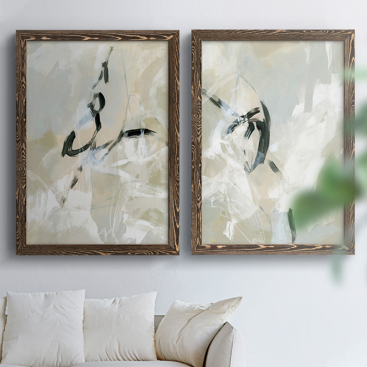 Scribble Veil I - Premium Framed Canvas - Ready to Hang