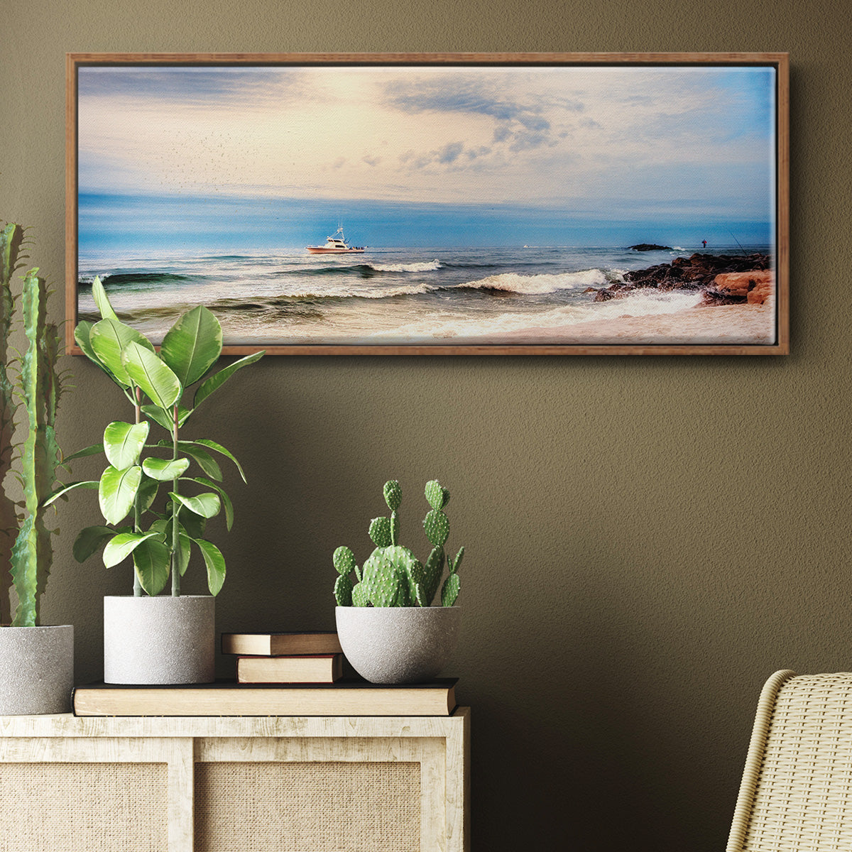 Heading to Sea - Floater Framed Canvas Print