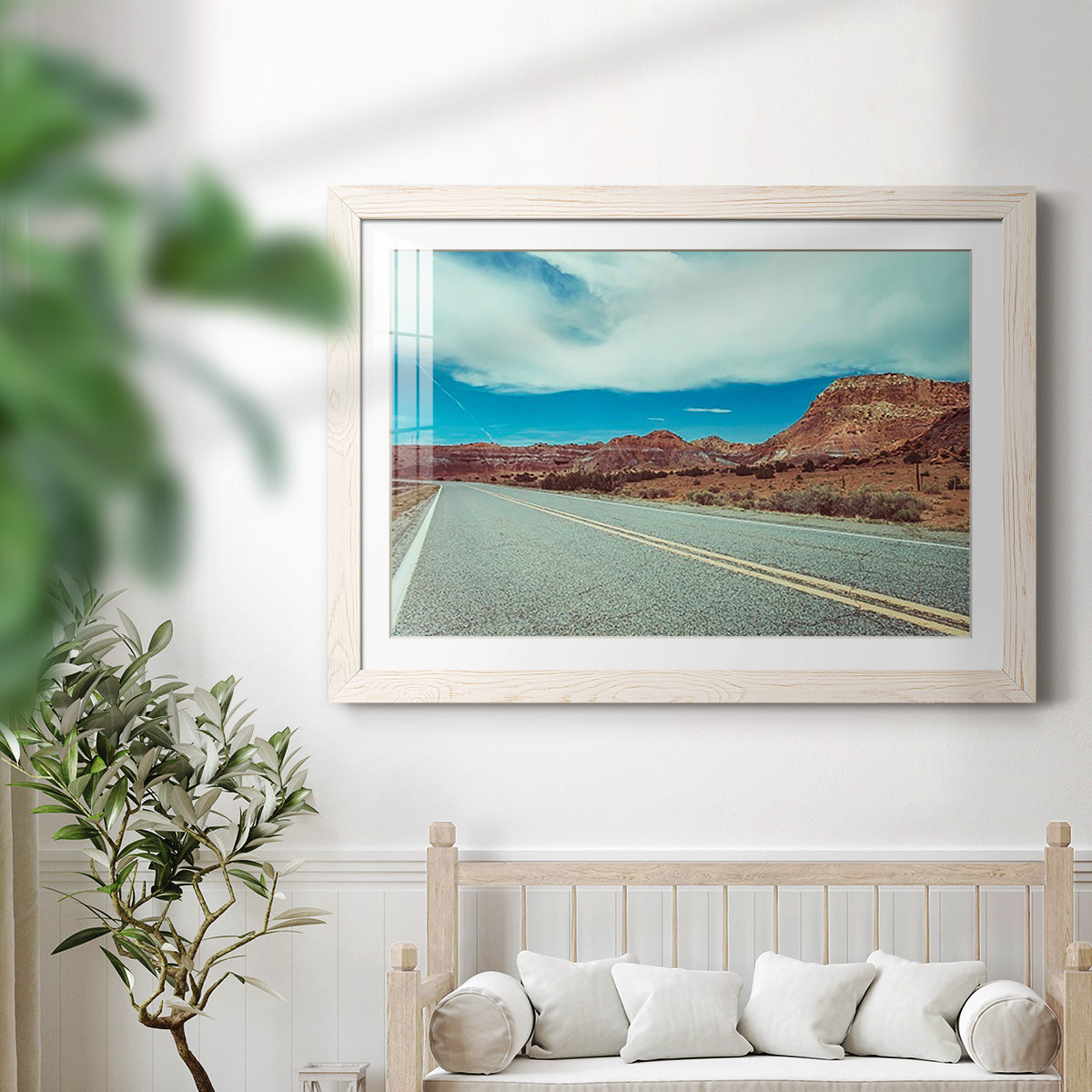 New Mexico Drive I - Barnwood Framed Art Print