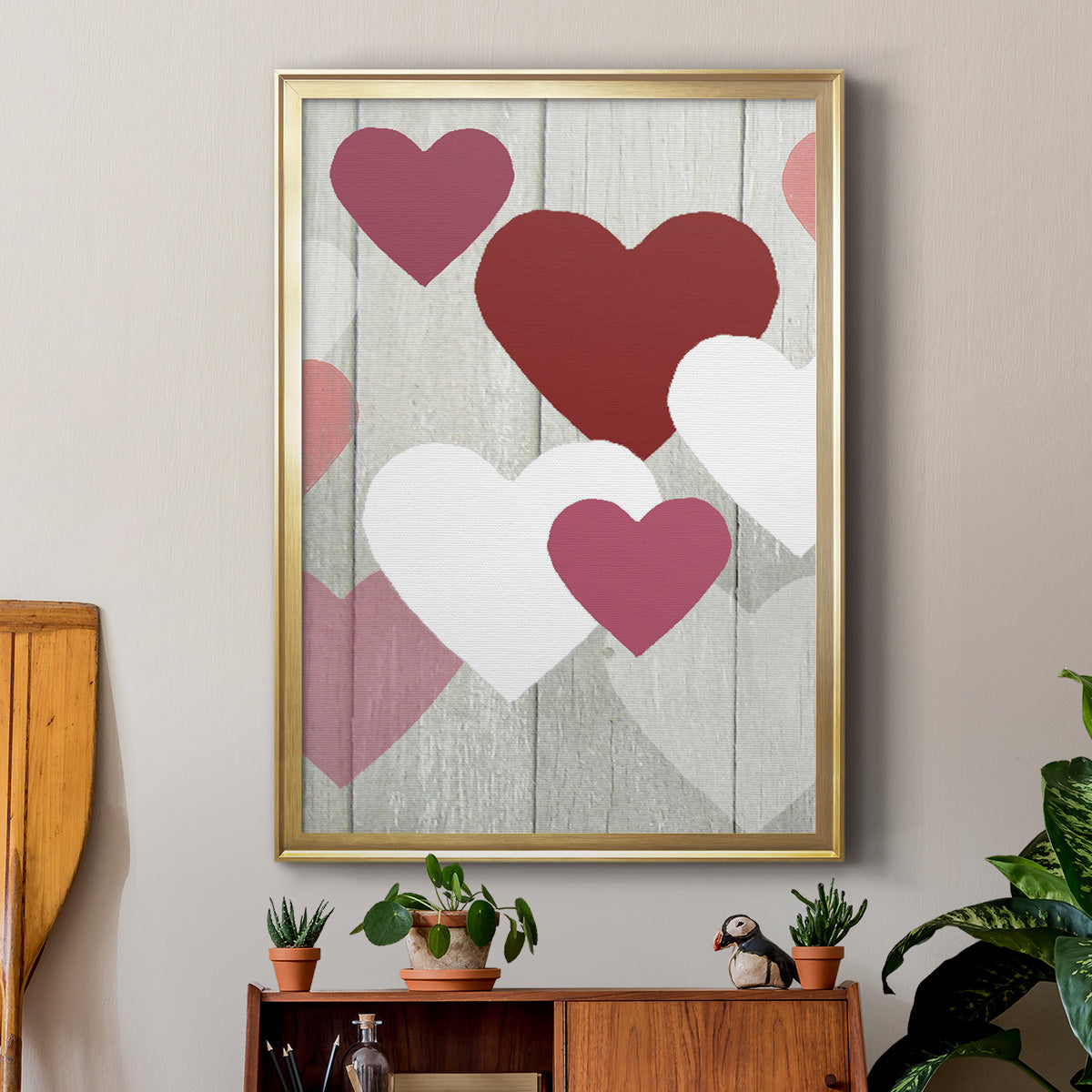 DIY Love Collection F - Modern Framed Canvas Print