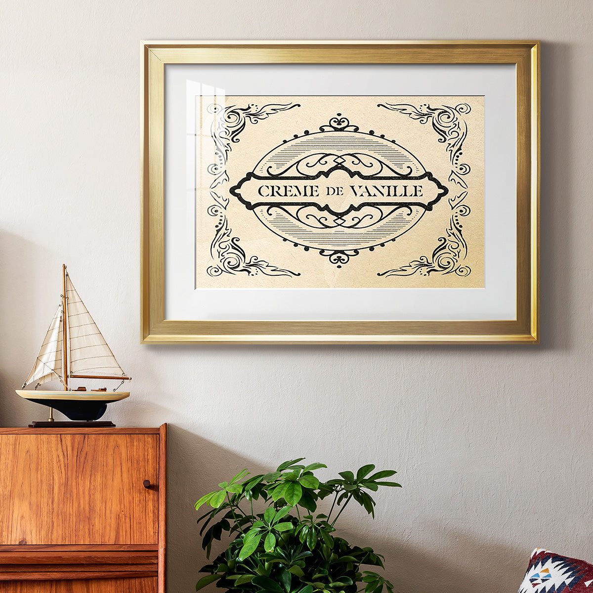 Antique French Label II - Modern Framed Art Print