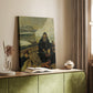 Canvas art print of a dramatic composition with figures and open water styled in a home decor setting.
