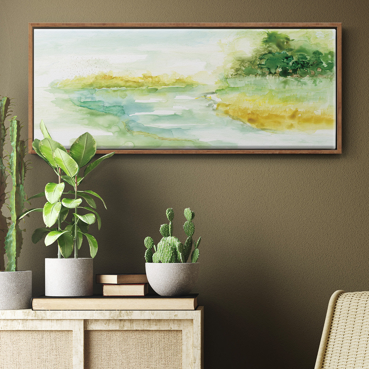 Dreamy Inlet - Floater Framed Canvas Print