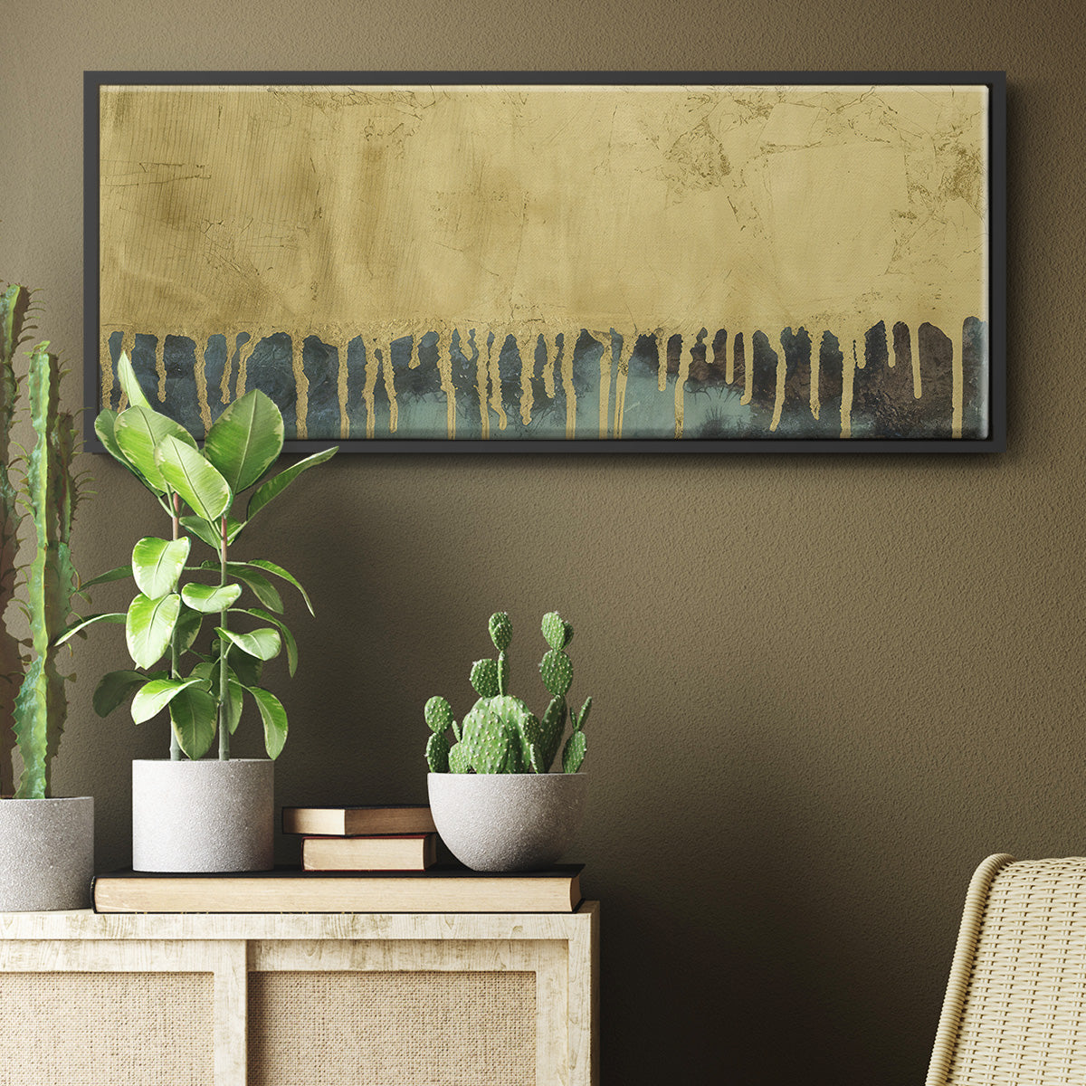 Aquafer II - Floater Framed Canvas Print