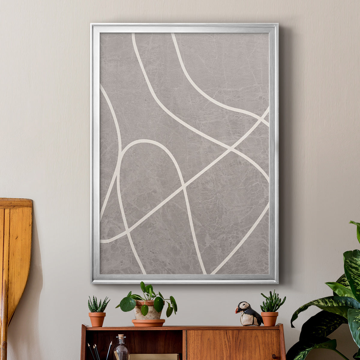 Fissures I - Modern Framed Canvas Print