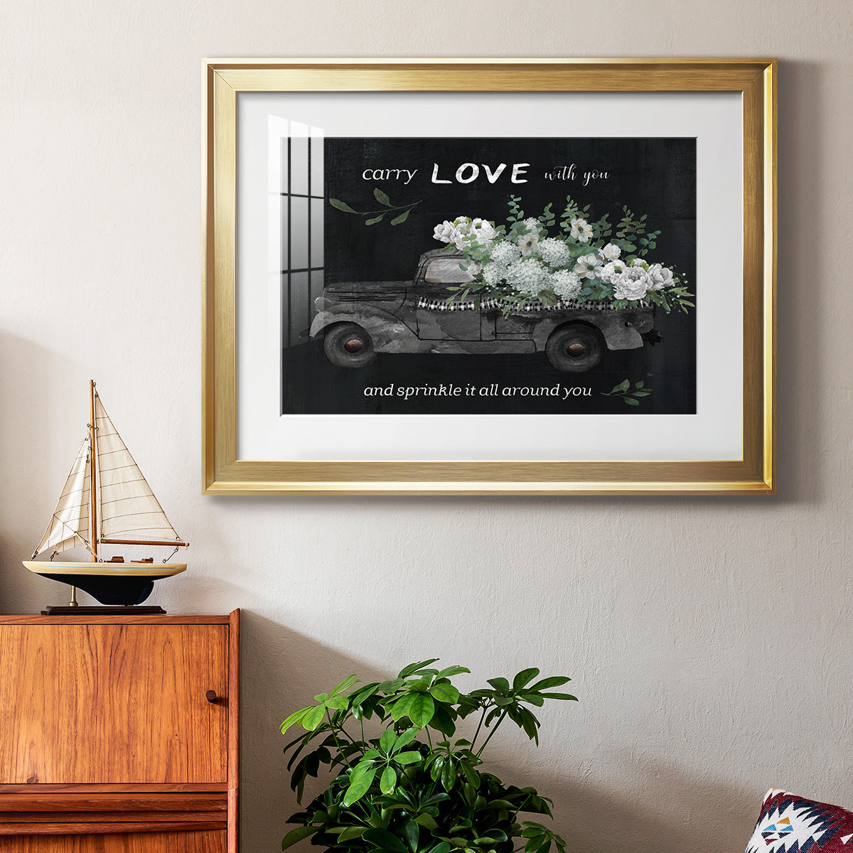 Carry Love - Modern Framed Art Print