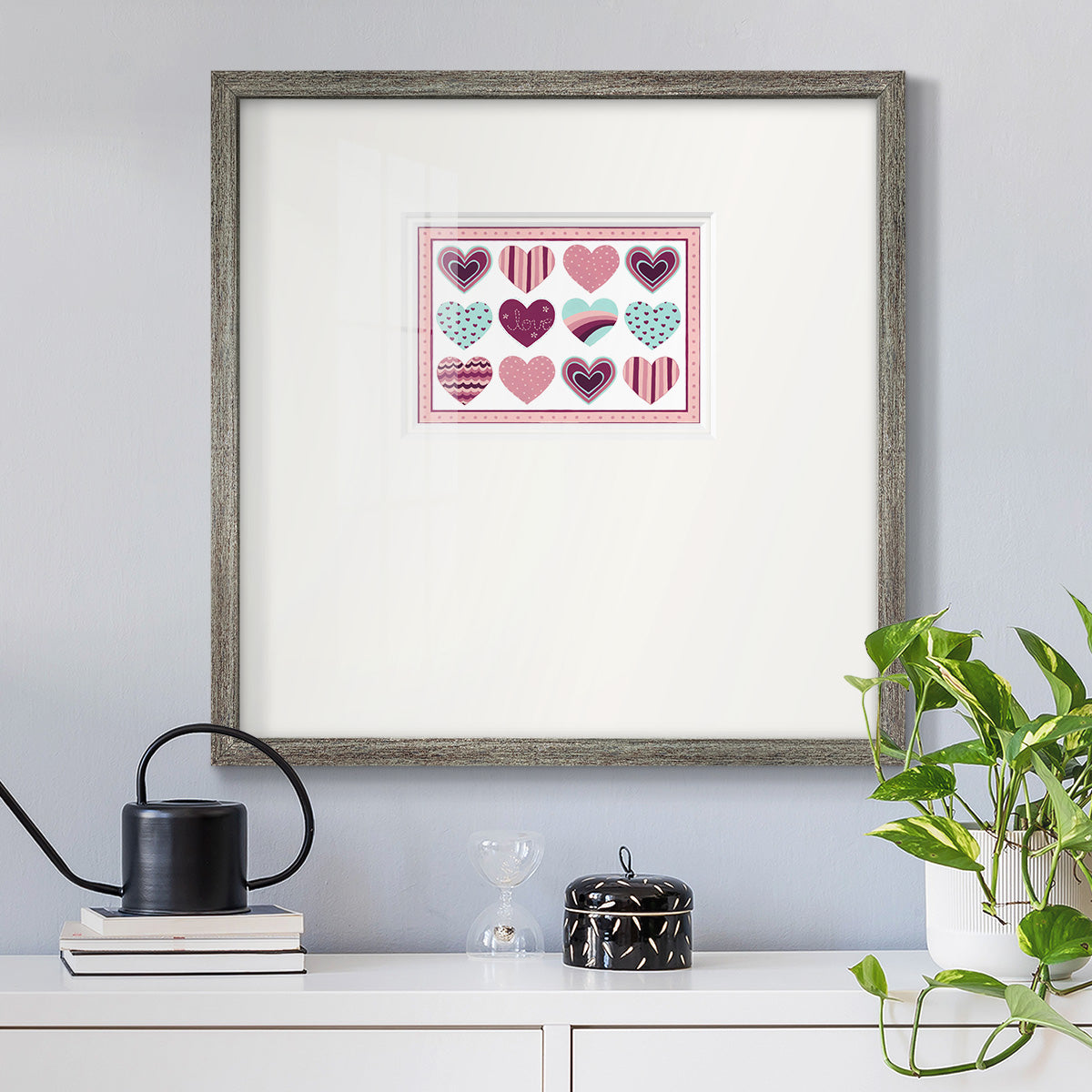 Sweet Valentine Collection A - Double Matboard Framed Print