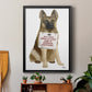 Love and German Shepherd - Modern Framed Canvas Print