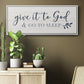 Give It To God - Floater Framed Canvas Print
