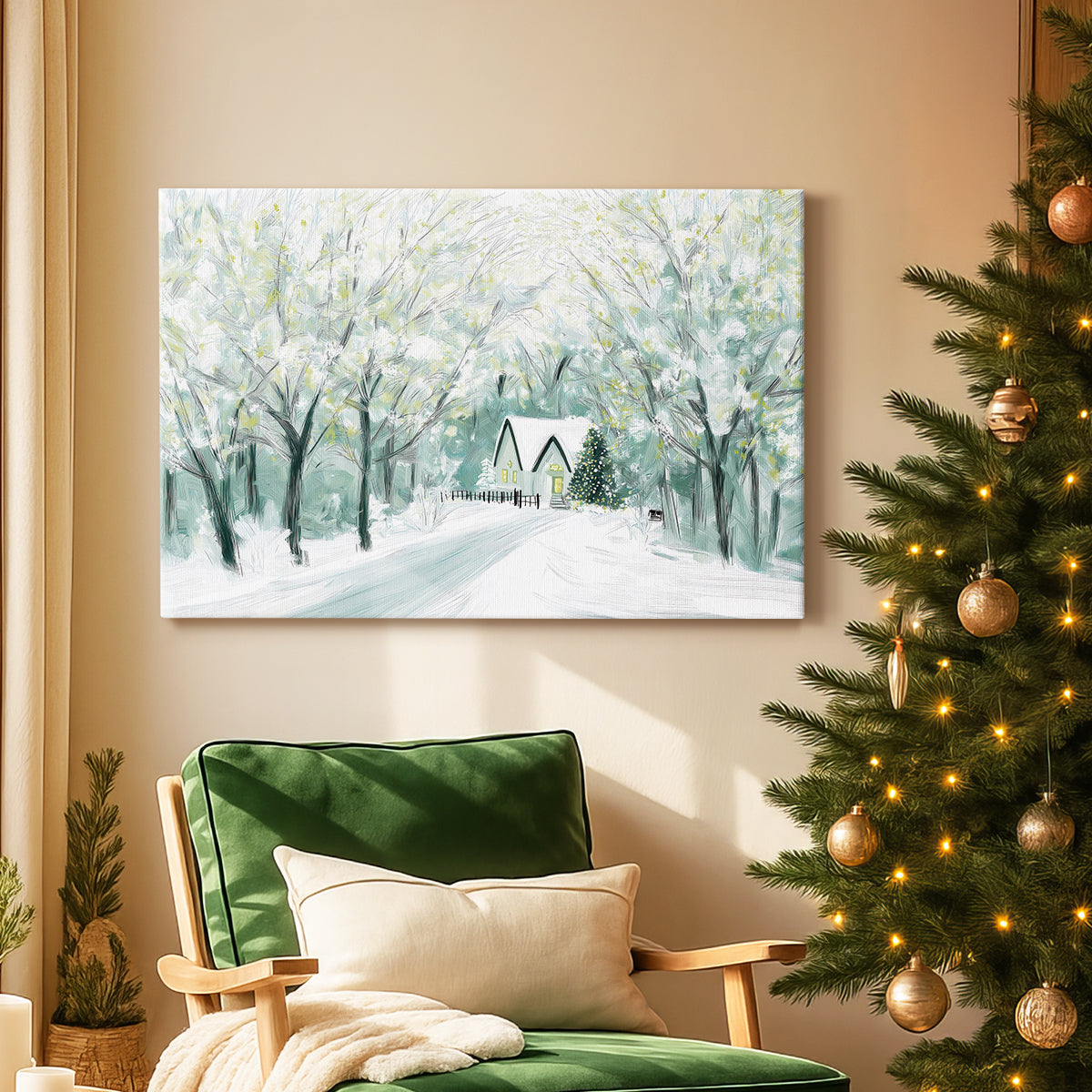Eve of Snowwhite Midwinter - Canvas Art Print