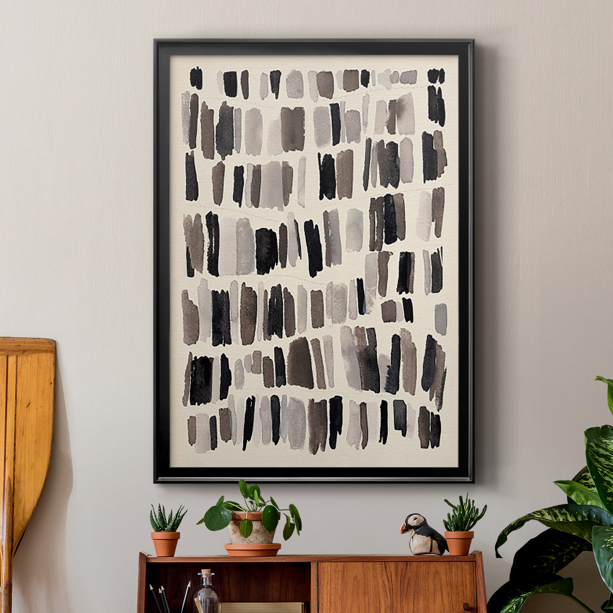 Chalk and Flint II - Modern Framed Canvas Print