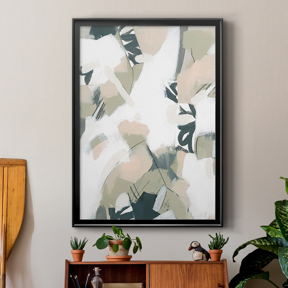 Sumi Storm II - Modern Framed Canvas Print