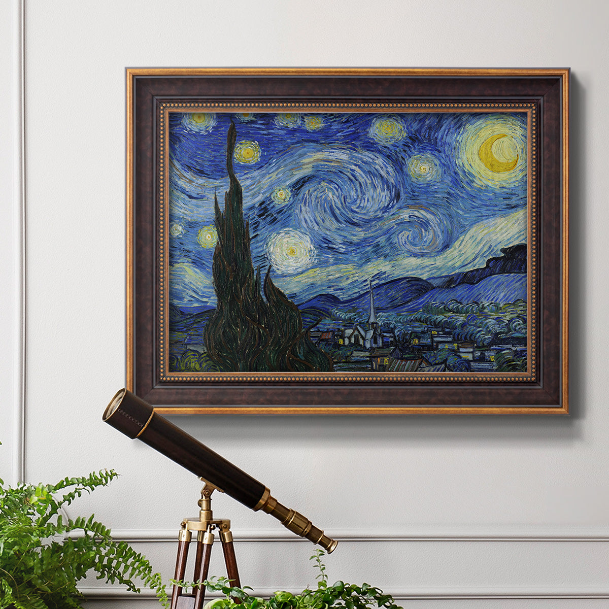 Starry Night - Ornate Framed Canvas Print