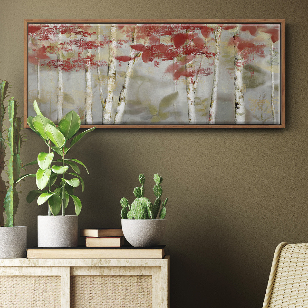 Autumn Forest - Floater Framed Canvas Print
