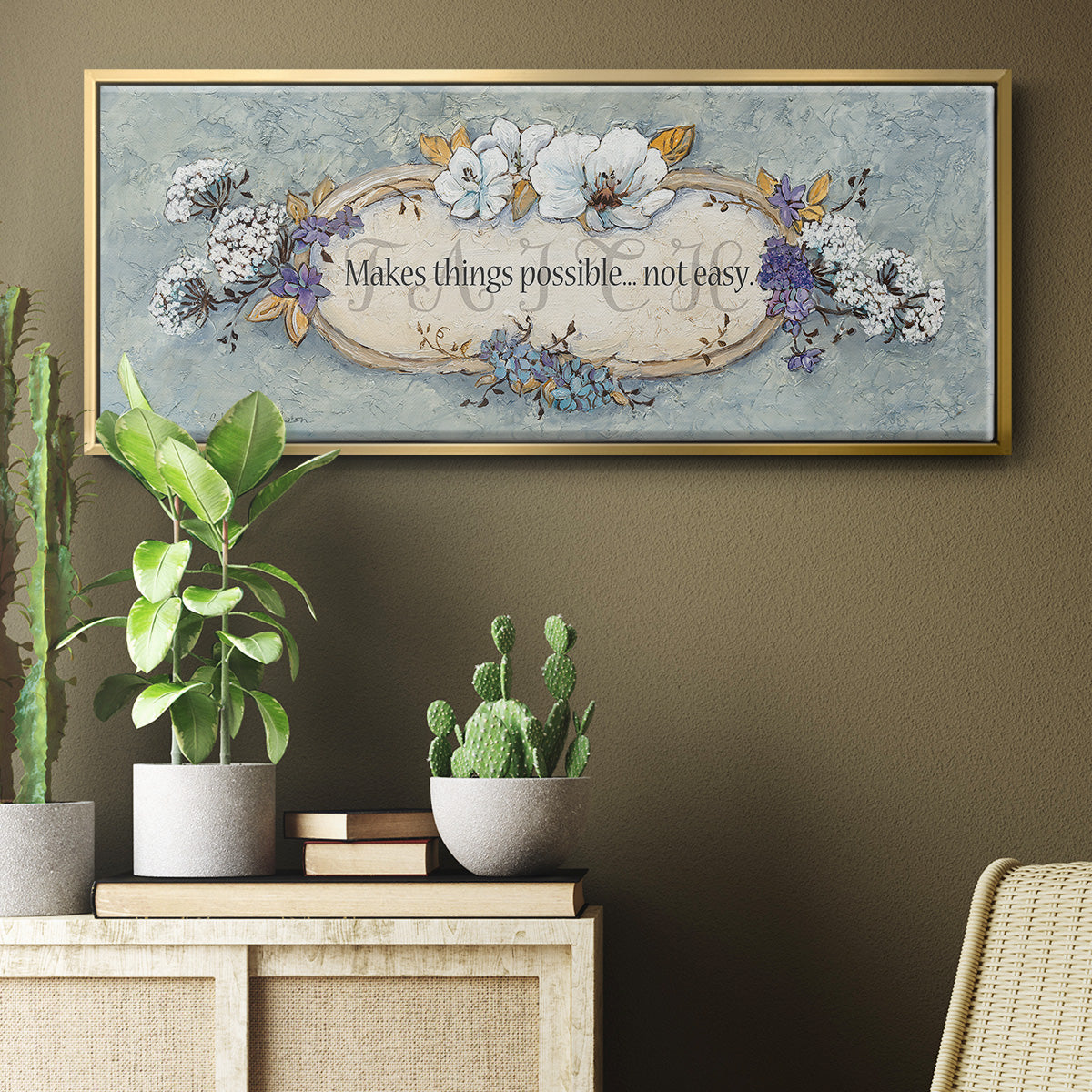 Faith - Floater Framed Canvas Print