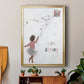 Girl Flying Kite - Modern Framed Canvas Print