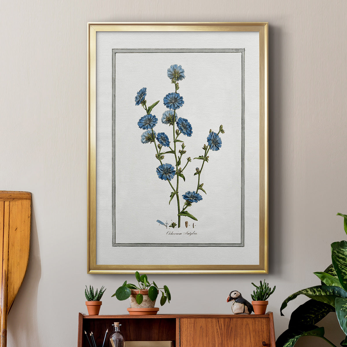 Soft Botanical I - Modern Framed Canvas Print